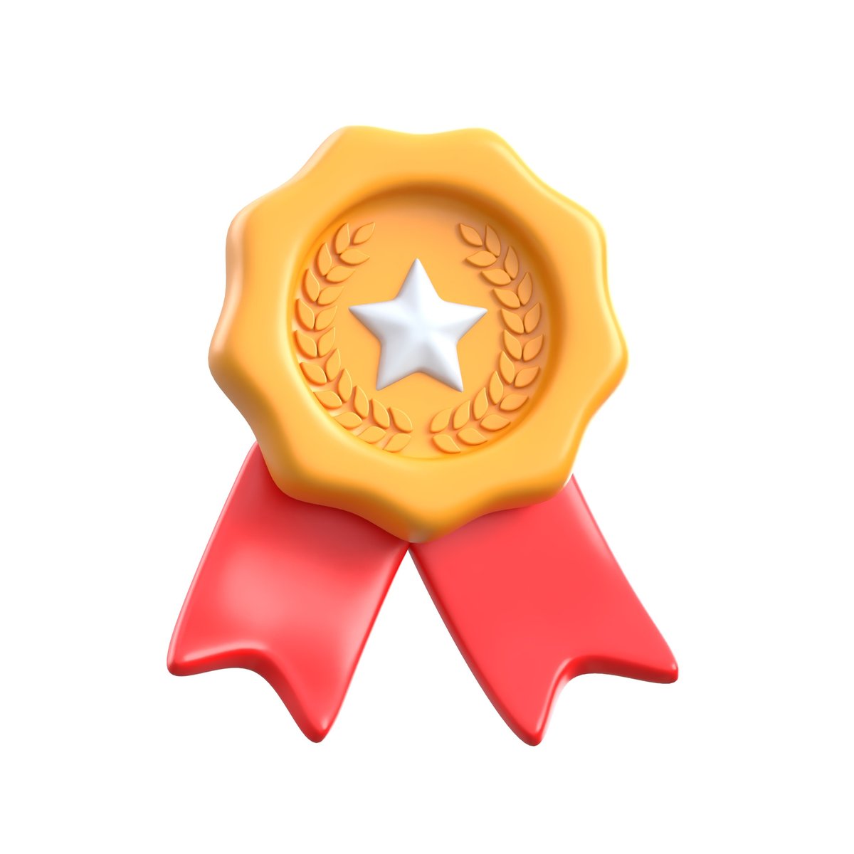 A premium 3d illustration of academic achievement award medal